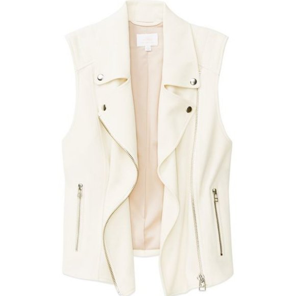 Wilfred Beaumont Moto Vest Ivory sz 4 - Picture 1 of 6